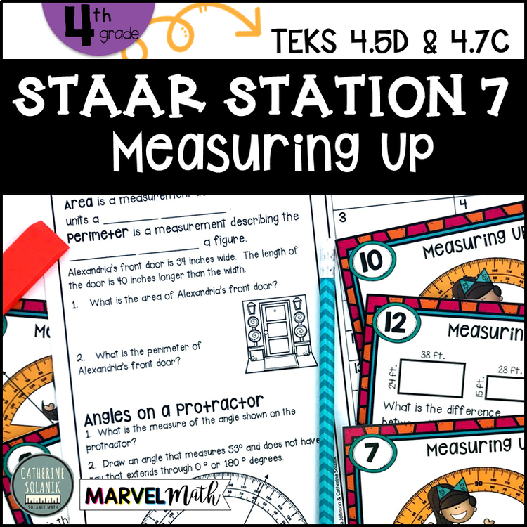 4th Grade STAAR STATION 7: PERIMETER, AREA & ANGLES TEKS 4.5D 4.7C
