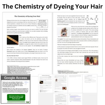 Chemistry of Dyeing Hair Reading Comprehension Passage & Questions 6th, 7th, 8th, image 2