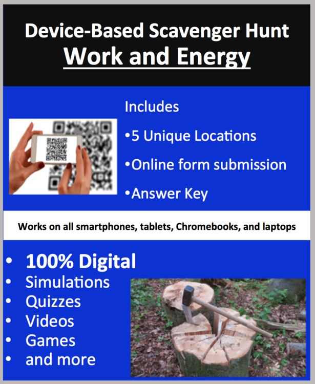 Work and Energy Digital Scavenger Hunt Activity | Simple Machines, Displacement