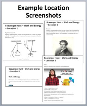 Work and Energy Digital Scavenger Hunt Activity | Simple Machines, Displacement, image 2