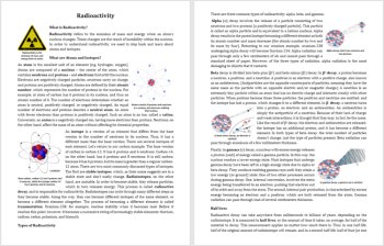 Radioactivity Reading Comprehension Passage and Questions - Grade 8 and Up, image 2