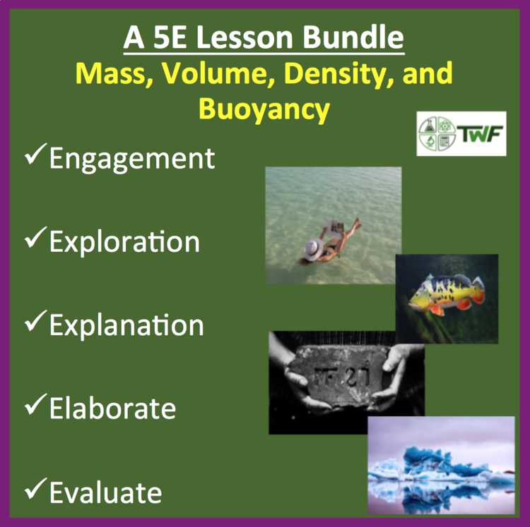 Mass, Volume, Density, and Buoyancy - 5E Lesson Bundle