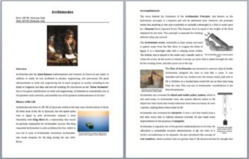 Archimedes - A Famous Scientist Reading - Google and Office Versions, image 2