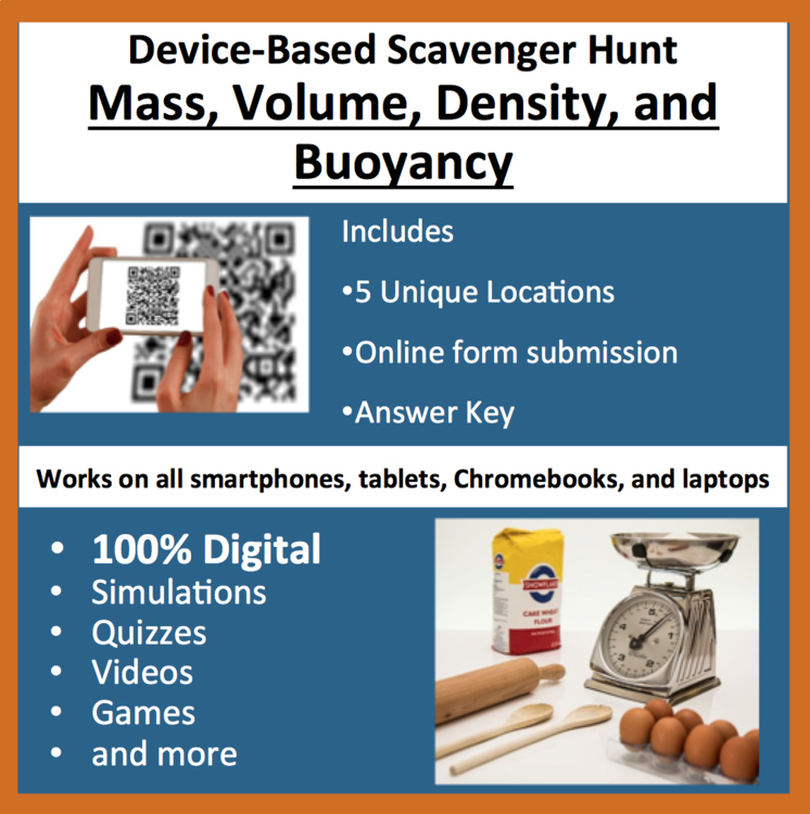 Mass, Volume, Density, and Buoyancy – A Digital Scavenger Hunt Activity