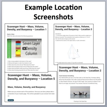 Mass, Volume, Density, and Buoyancy – A Digital Scavenger Hunt Activity, image 2