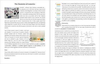 Chemistry of Cosmetics Reading Comprehension Passage - Grade 8 and Up, image 2