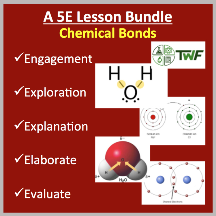 Chemical Bonds 5E Lesson Bundle | Ionic, Covalent, Metallic, Hydrogen Bonding