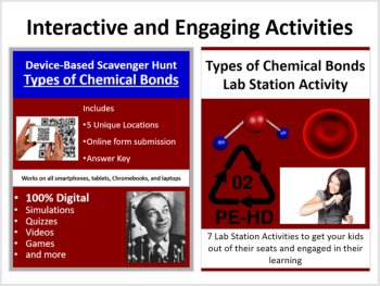 Chemical Bonds 5E Lesson Bundle | Ionic, Covalent, Metallic, Hydrogen Bonding, image 4