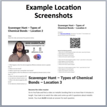 Types of Chemical Bonds Digital Scavenger Hunt Activity | Intramolecular, image 2