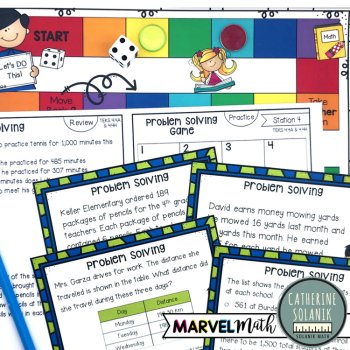 4th Grade STAAR STATION 4: PROBLEM SOLVING TEKS 4.4A 4.4H Math Center, image 3