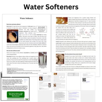 Water Softeners Reading Comprehension | What is Hard Water | 6th, 7th, 8th Grade, image 2