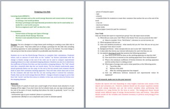 Conservation of Energy - A Physics Project Based Learning Activity (PBL), image 2