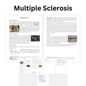 Multiple Sclerosis Reading Comprehension Passage & Questions | 6th, 7th, 8th, image 2