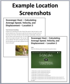 Average Speed, Velocity, and Displacement – A Digital Scavenger Hunt Activity, image 2