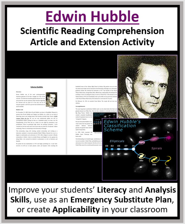 Edwin Hubble - A Famous Scientist Reading - Google and Office Versions