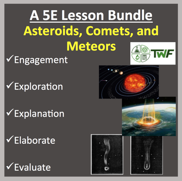 Asteroids, Comets, and Meteors Complete 5E Lesson Bundle | Asteroid Mining
