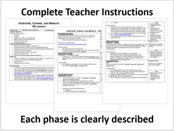 Asteroids, Comets, and Meteors Complete 5E Lesson Bundle | Asteroid Mining, image 2