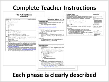 The Particle Theory 5E Lesson Bundle | States of Matter, Pure Substances, Plasma, image 2