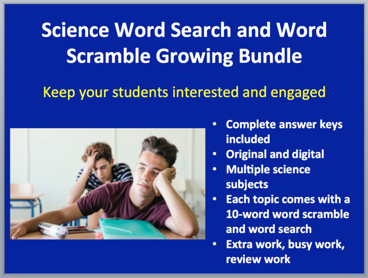 Word Search and Scramble Activity Bundle - 82+ Activities -Growing Bundle