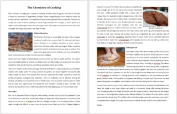 Chemistry of Cooking Reading | Reading Comprehension Passage - Grade 8 and Up, image 2