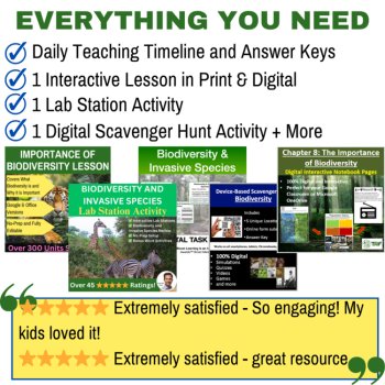 Biodiversity 5E Lesson Bundle | Threats to Biodiversity, Keystone Species, image 3
