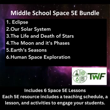 Space 5E Bundle - 6, 5E Lessons | Eclipse, Sun Earth Moon | 6th, 7th, 8th Grade, image 2