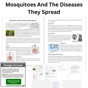 Mosquitoes And The Diseases They Spread Reading Passage & Question 6th, 7th, 8th, image 2