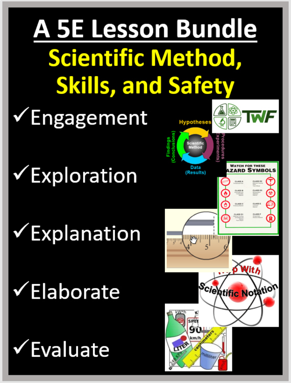 Scientific Method, Skills, and Safety 5E Lesson Bundle | Scientific Literacy