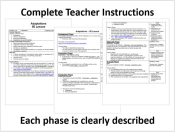 Physical and Behavioral Adaptations Complete 5E Lesson Bundle | Specific Habitat, image 2