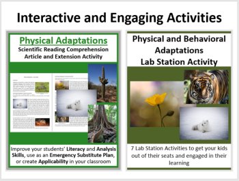 Physical and Behavioral Adaptations Complete 5E Lesson Bundle | Specific Habitat, image 4