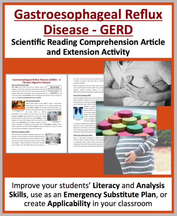GERD and Acid Reflux Reading Comprehension Passage | Digestive System Disease