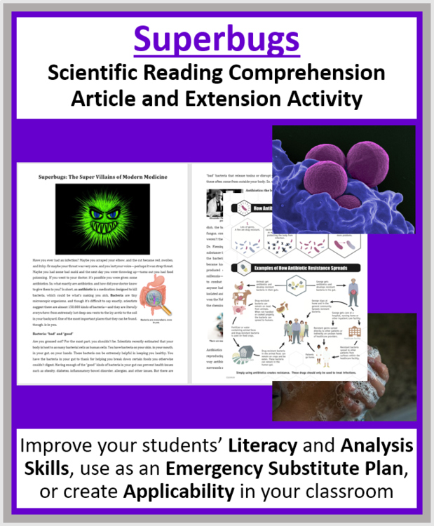 Superbugs - The Super Villains of Modern Medicine - High School Reading Article
