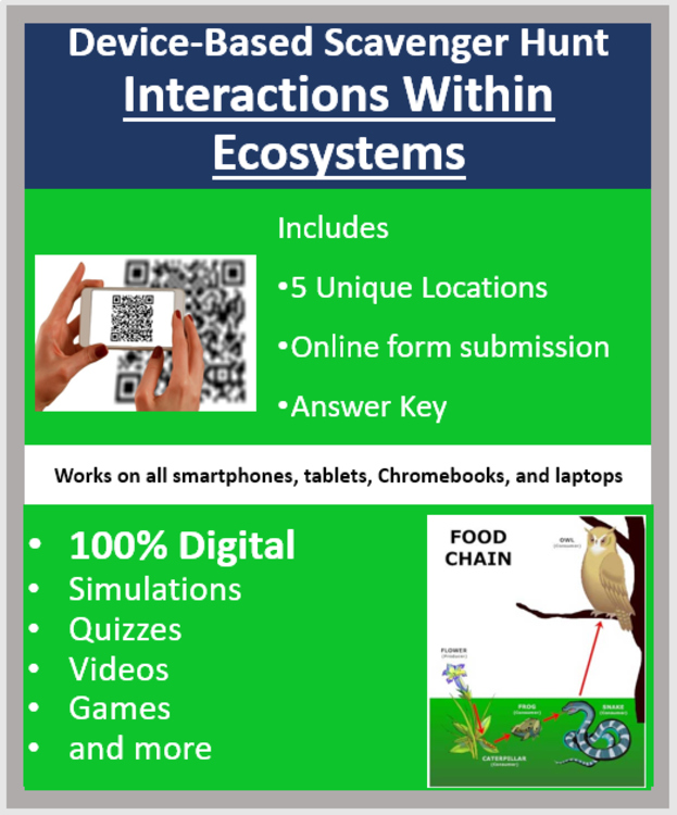 Interactions Within Ecosystems – A Device-Based Scavenger Hunt Activity