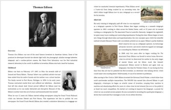 Thomas Edison - A Famous Scientist Reading - Google and Office Versions, image 2