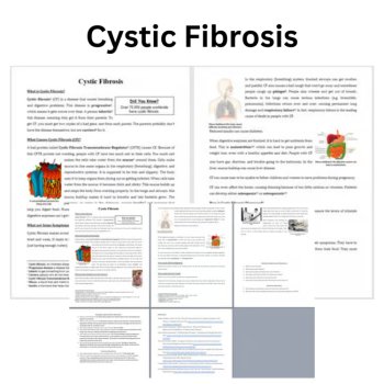 Cystic Fibrosis Reading Comprehension Passage & Questions | 6th, 7th, 8th Grade, image 2