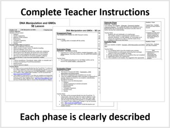 DNA Manipulation and GMOs - 5E Lesson Bundle | Genetic Engineering, Biopharming, image 2