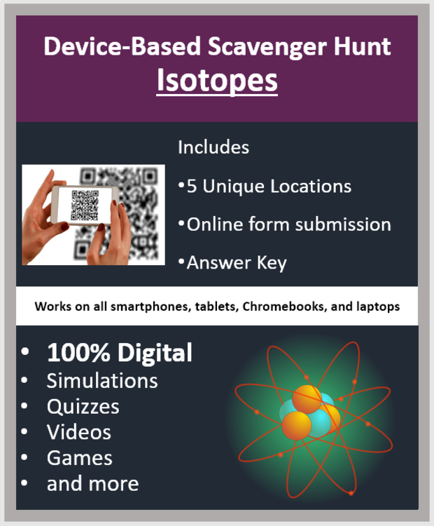 Isotopes Device-Based Scavenger Hunt | Average Atomic Mass, Carbon Dating