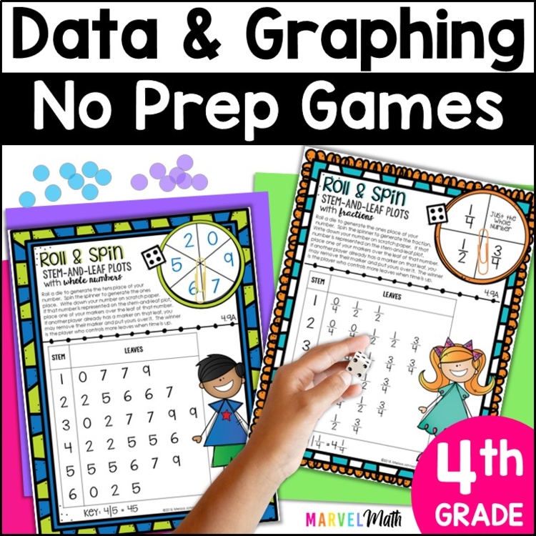 No Prep Games for Dot Plots & Stem-and-Leaf Plots