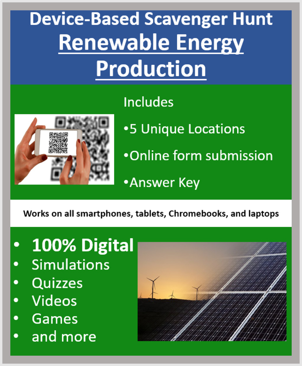 Renewable Energy Production Device-Based Scavenger Hunt Activity