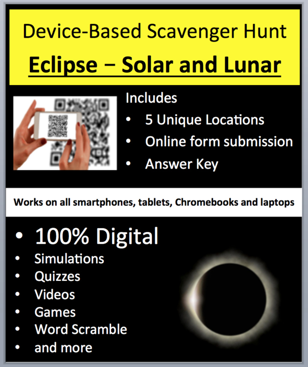 Eclipse - Solar and Lunar – A Digital, Device-Based Scavenger Hunt Activity