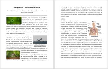 Mosquitoes And The Diseases They Spread - Reading Article - Grade 8 and Up, image 2