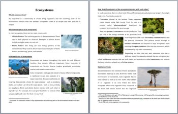 Ecosystems Reading Comprehension Passage and Questions | Grade 8 and Up, image 2