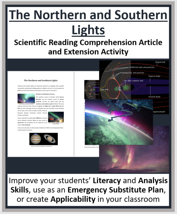 The Northern and Southern Lights - Science Reading Article - Grade 8 and Up