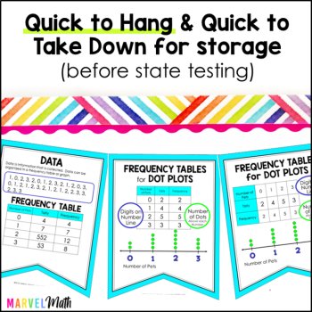 Data & Graphs Vocabulary Bunting for 4th Grade by Marvel Math, image 2