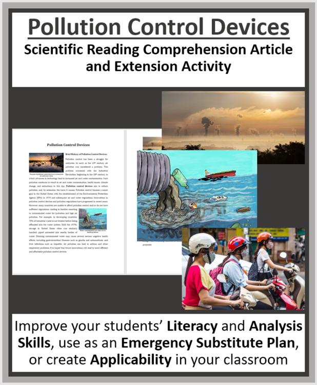 Pollution Control Devices - Science Reading Article - Grade 8 and Up