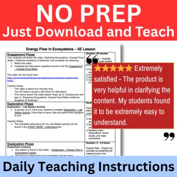 Energy Flow in Ecosystems 5E Lesson Bundle | Photosynthesis Cellular Respiration, image 2