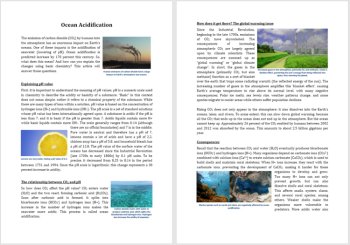 Ocean Acidification Reading Comprehension Passage and Questions - Grade 8 and Up, image 2