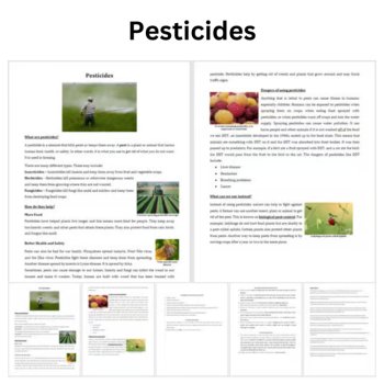 Pesticides Reading Comprehension Passage & Questions | 6th, 7th, 8th Grade, image 2
