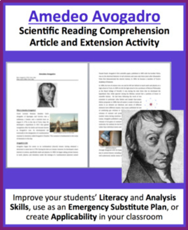 Amedeo Avogadro - A Famous Scientist Reading - Google and Office Versions