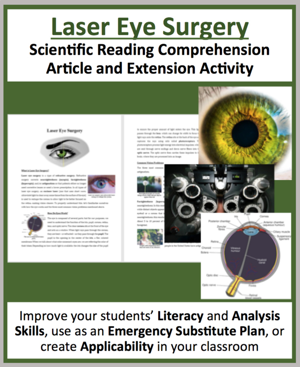 Laser Eye Surgery Reading Comprehension Passage and Questions | Grade 8 and Up